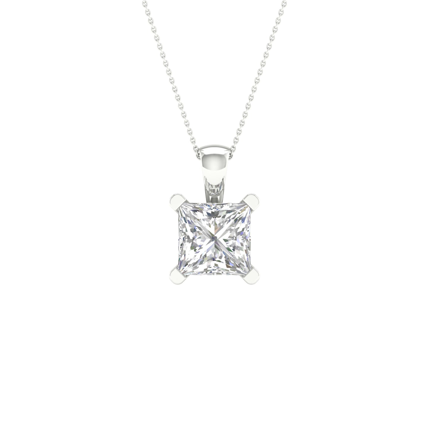 14K 2.00CT Certified Lab Grown Diamond Pendant ( Igi Certified )