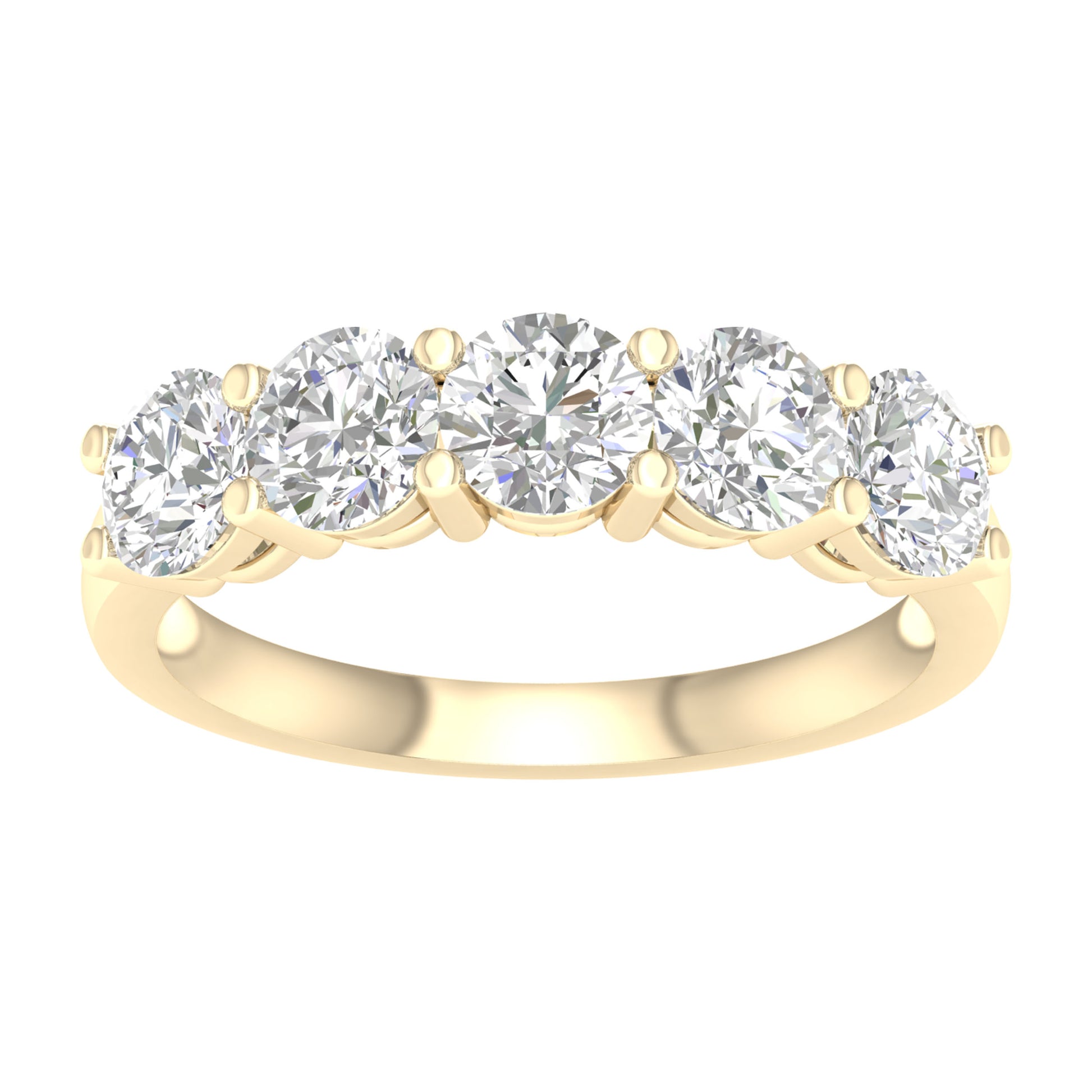14K 2.00CT Certified Lab Grown Diamond Bands ( Igi Certified )