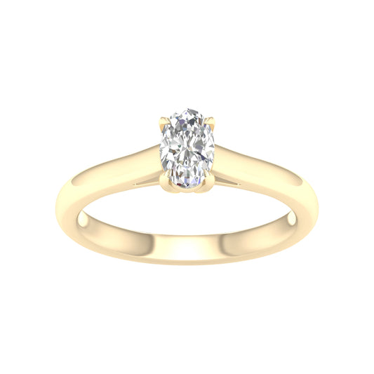 14K 0.50CT Certified Lab Grown Diamond Ring ( Igi Certified )