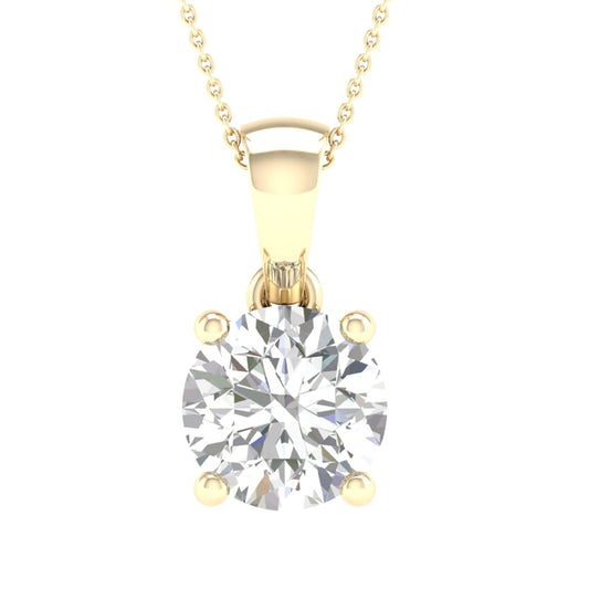 10K 2.00CT Certified Lab Grown Diamond Pendant