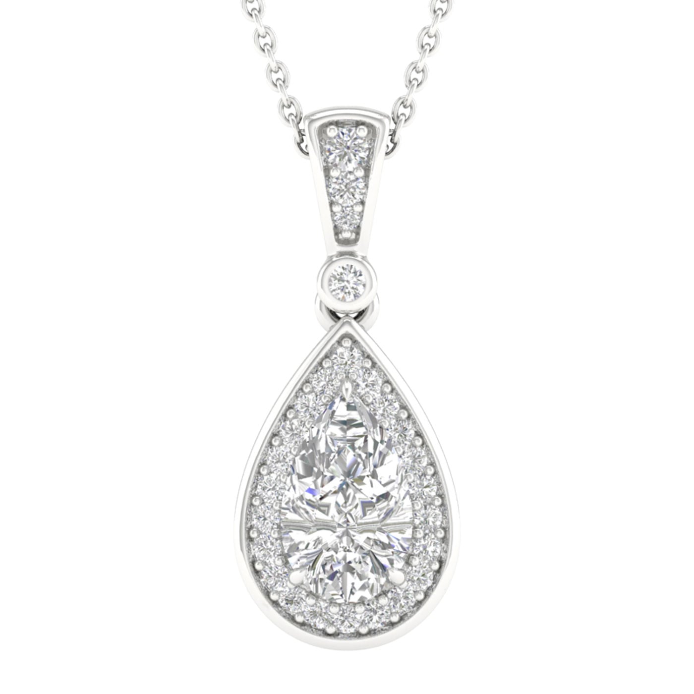 14K 1.15CT Lab Grown Diamond Pendant