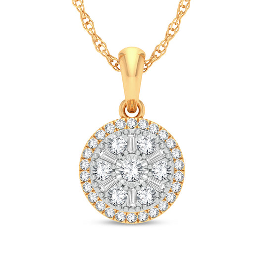 14K 0.25CT Diamond Pendant