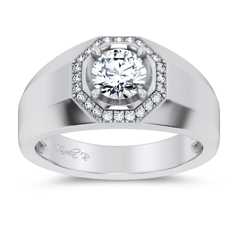 14K 1.12CT Certified Lab Grown Mens Ring