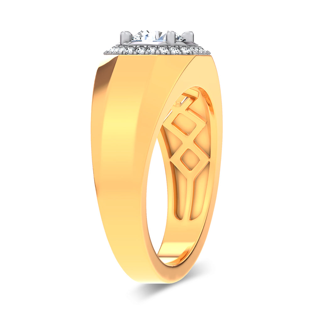 14K 1.12CT Certified Lab Grown Mens Ring