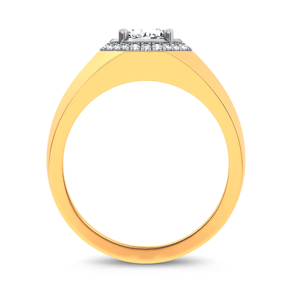 14K 1.12CT Certified Lab Grown Mens Ring
