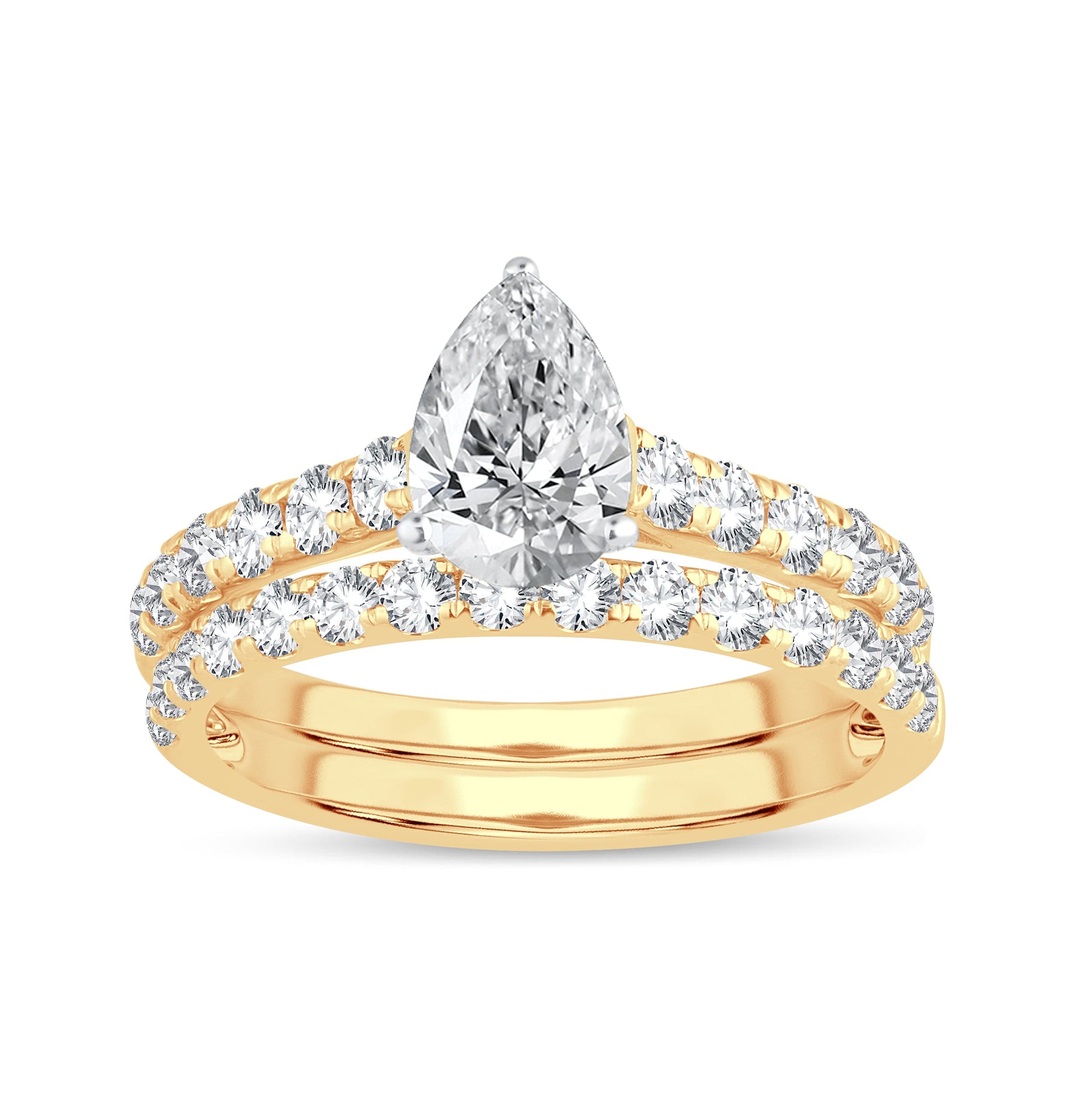 14K 2.03ctcertified Lab Grown Diamond Bridal Set