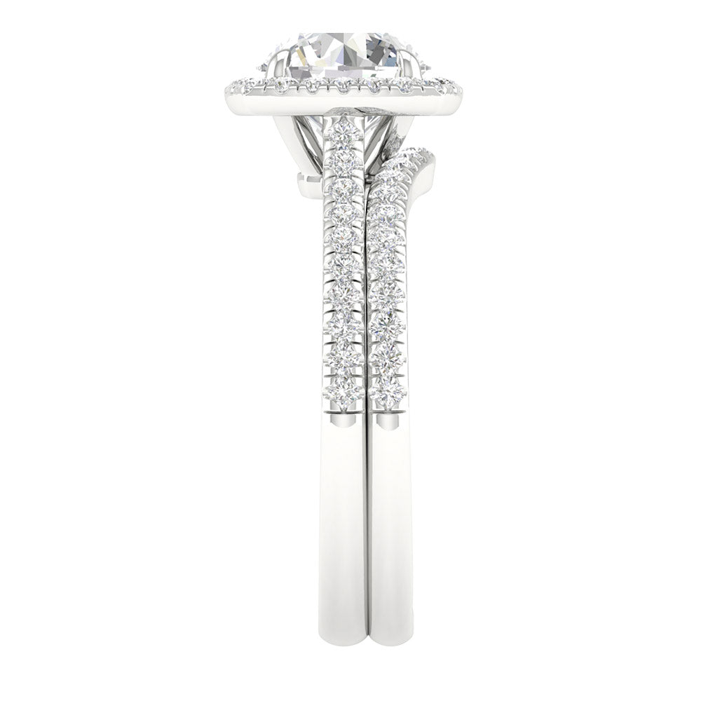 14K 1.95.00ct Certified Lab Grown Bridal Ring