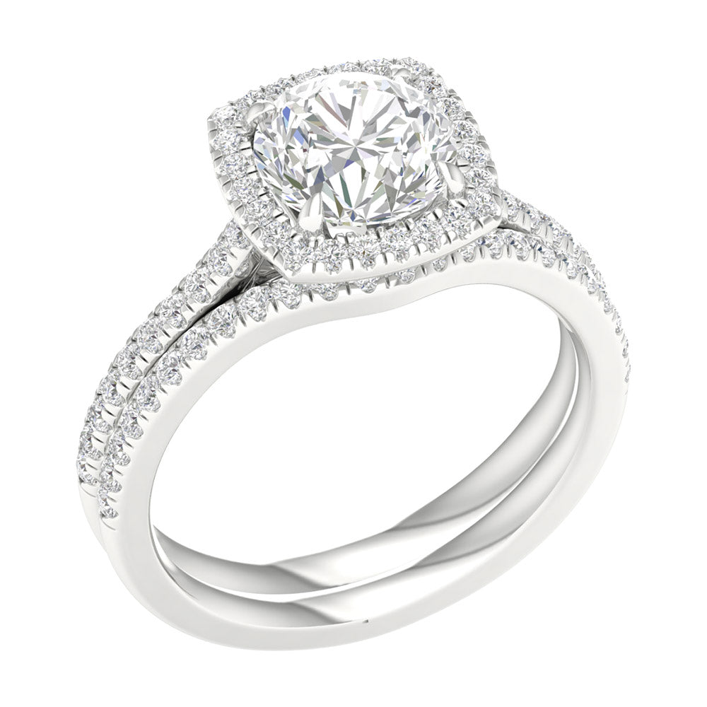 14K 1.95.00ct Certified Lab Grown Bridal Ring