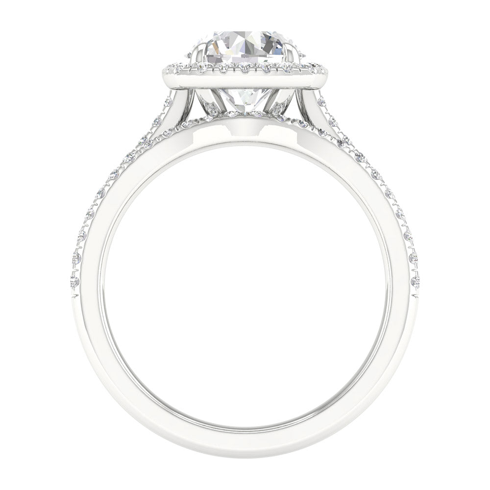 14K 1.95.00ct Certified Lab Grown Bridal Ring