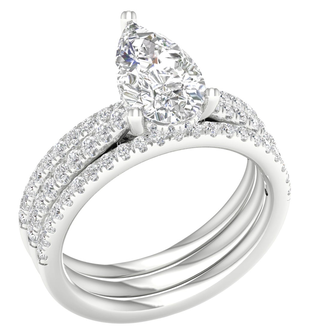 14K 2.75CT Certified Lab Grown Diamondbridal Ring