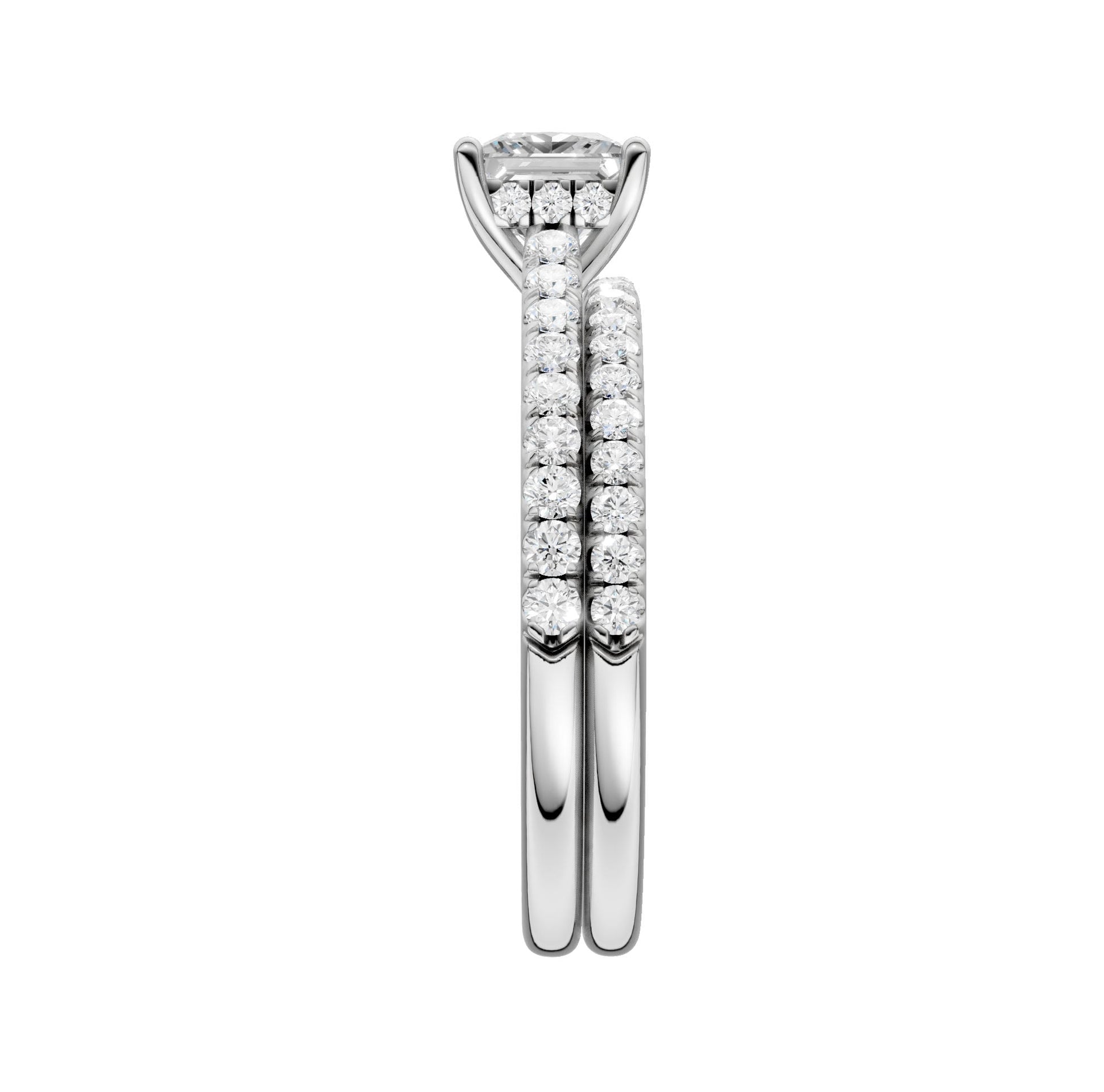 Platinum 1.50CT Lab Diamond Bridal Ring