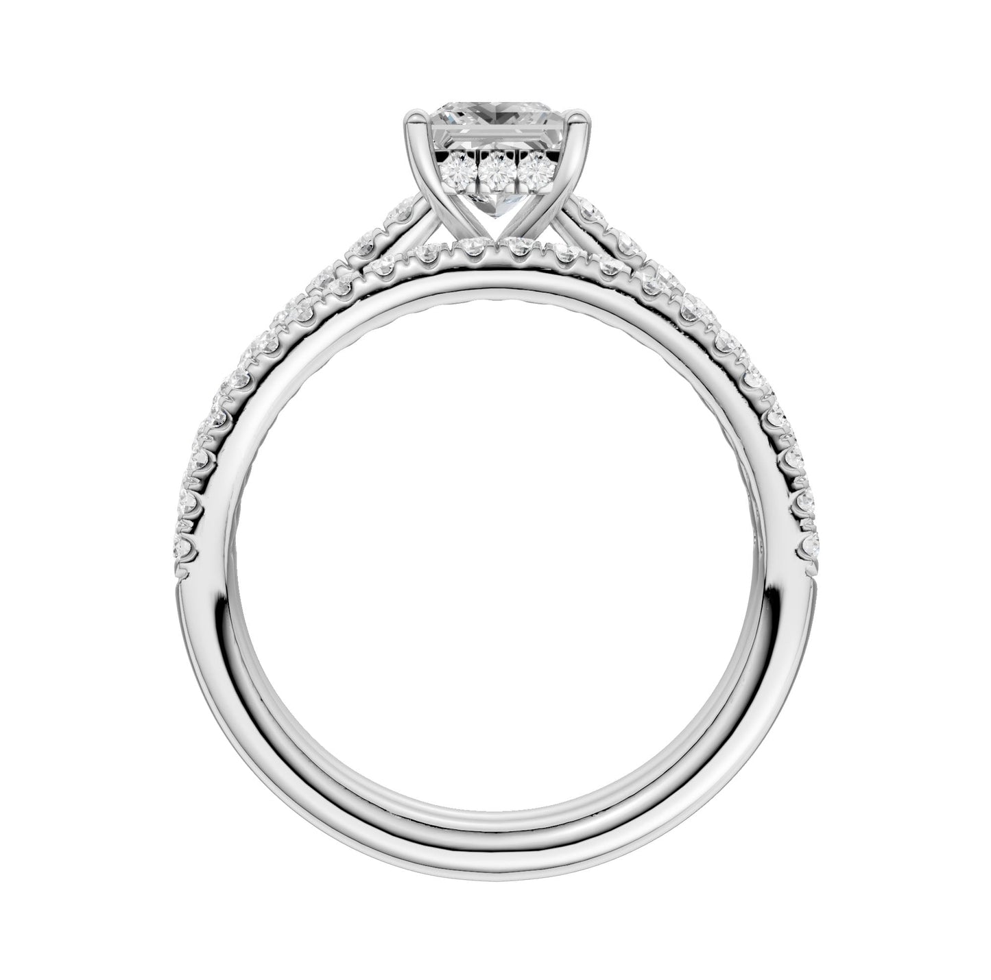 Platinum 1.50CT Lab Diamond Bridal Ring