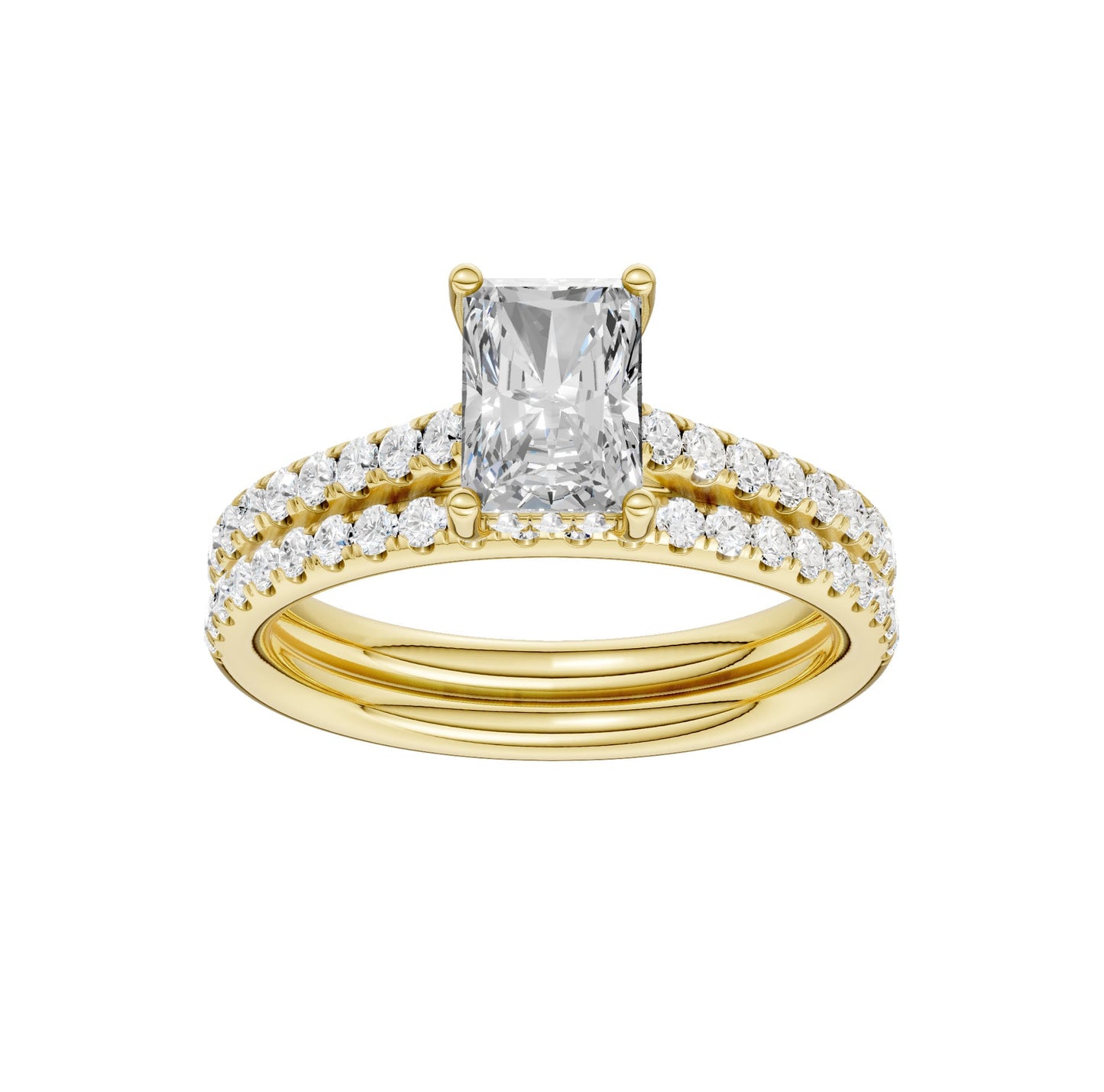 14K 1.50CT Certified Lab Grown Diamond Bridal Set