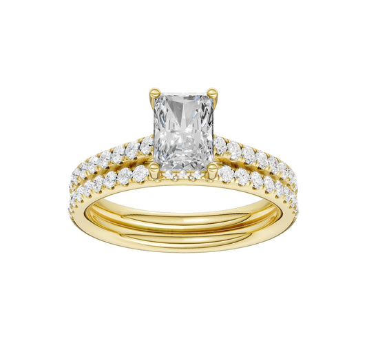 14K 1.50CT Certified Lab Grown Diamond Bridal Set