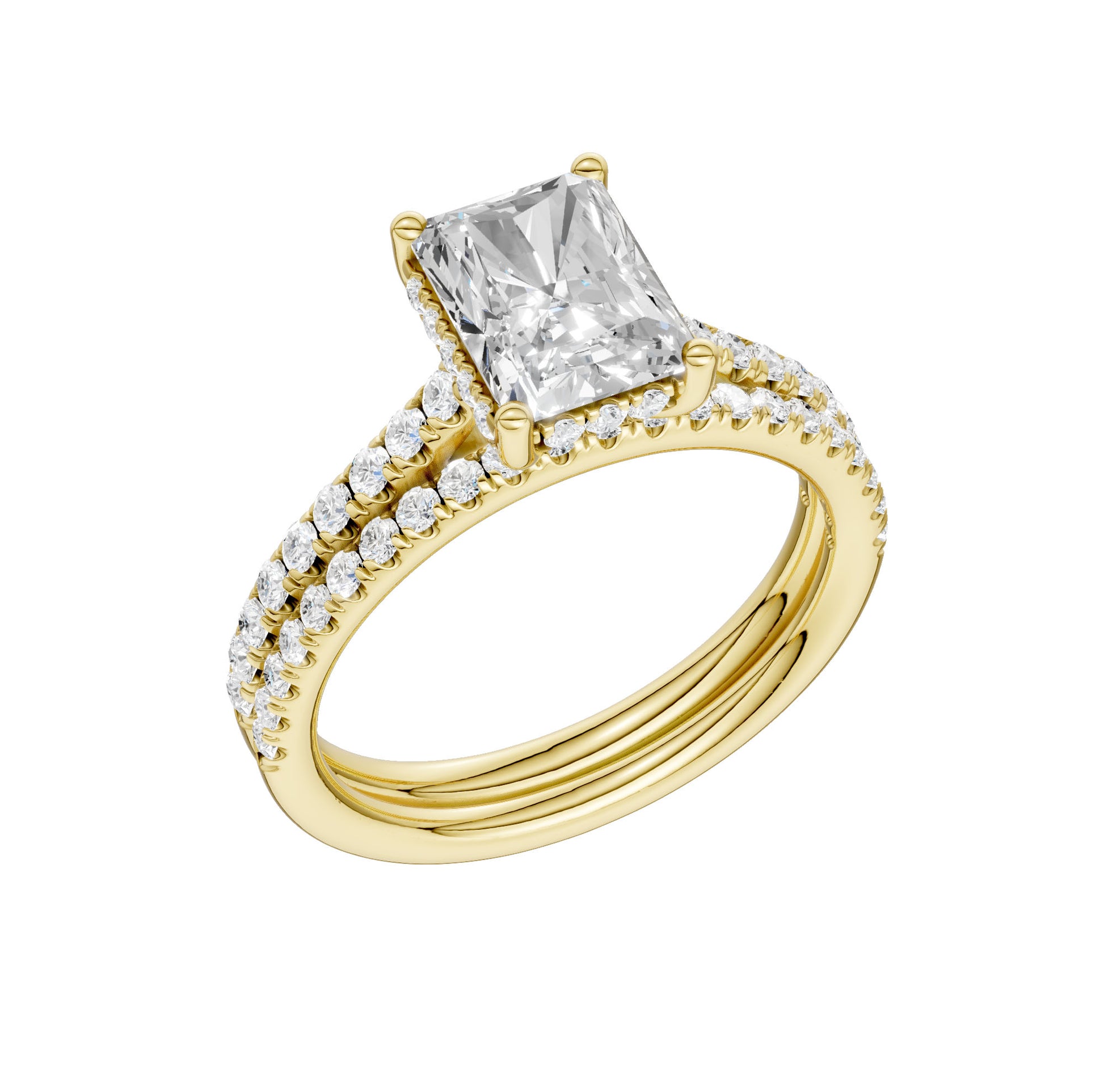 14K 2.50CT Lab Grown Diamond Bridal Set