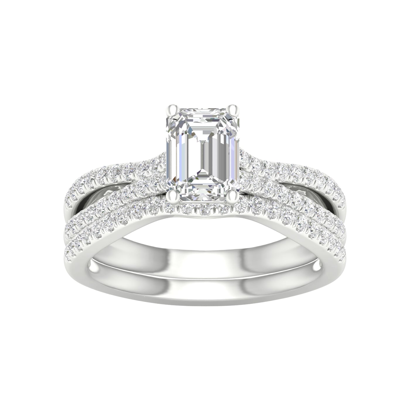 14K 1.40CT Lab Grown Diamond Bridal Set