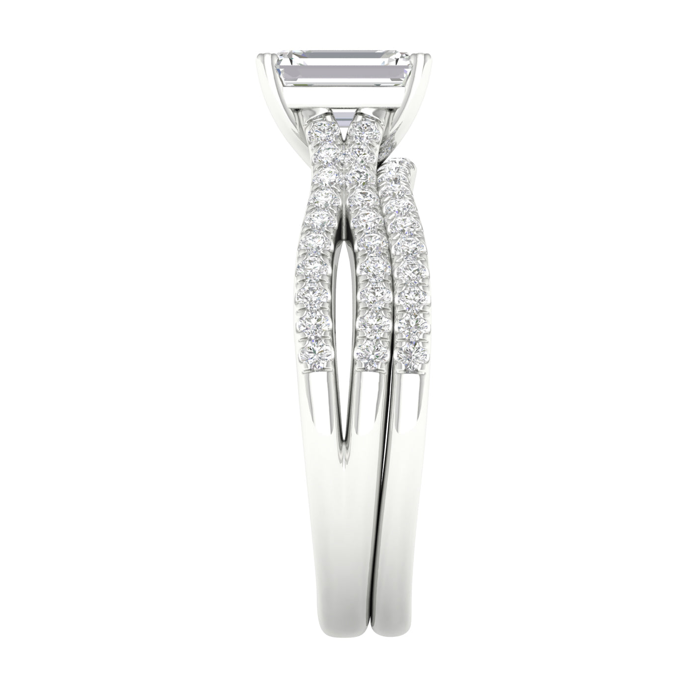 14K 1.40CT Lab Grown Diamond Bridal Set