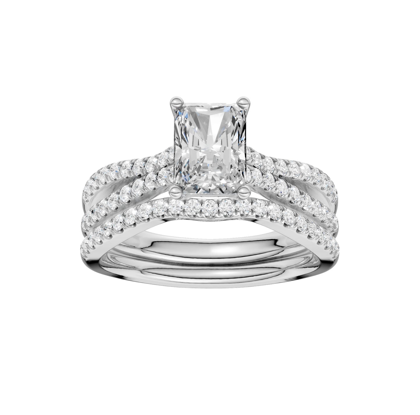 14K 1.40CT Lab Grown Diamond Bridal Set
