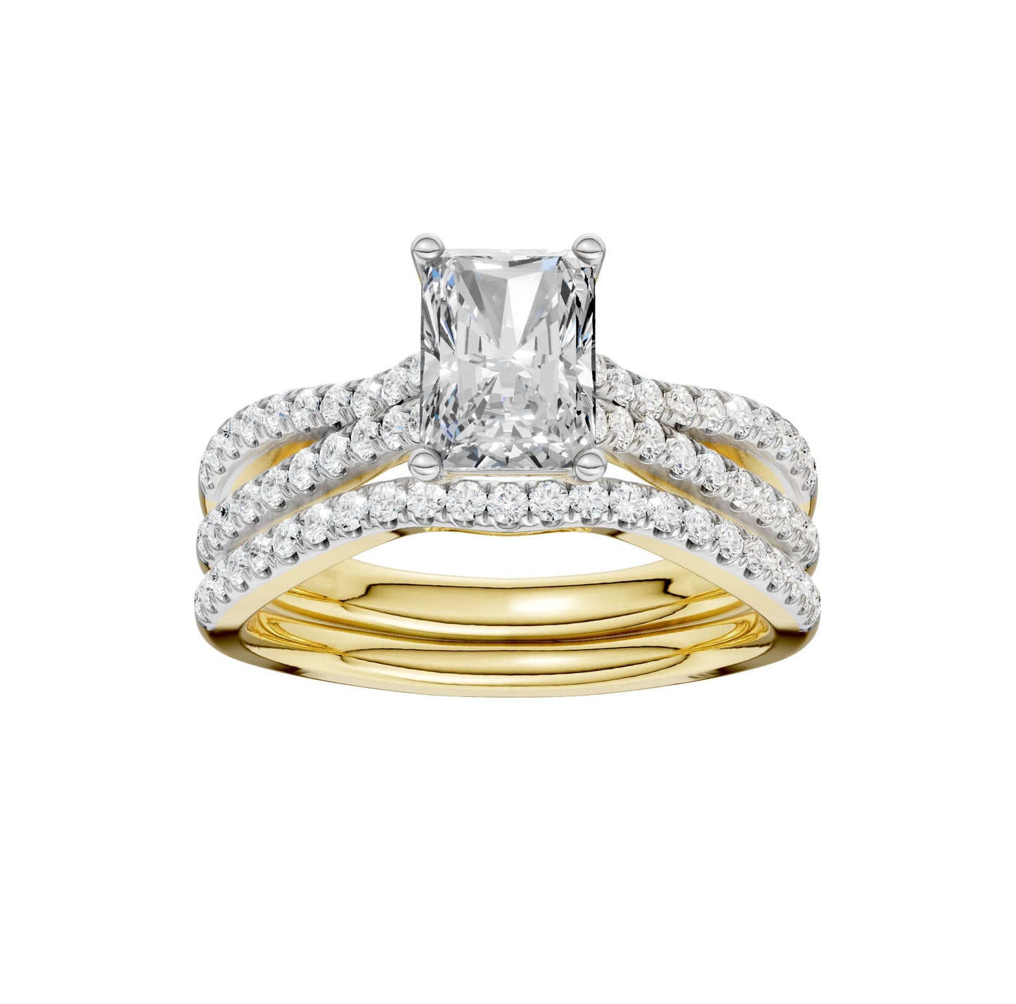 14K 1.40CT Lab Grown Diamond Bridal Set