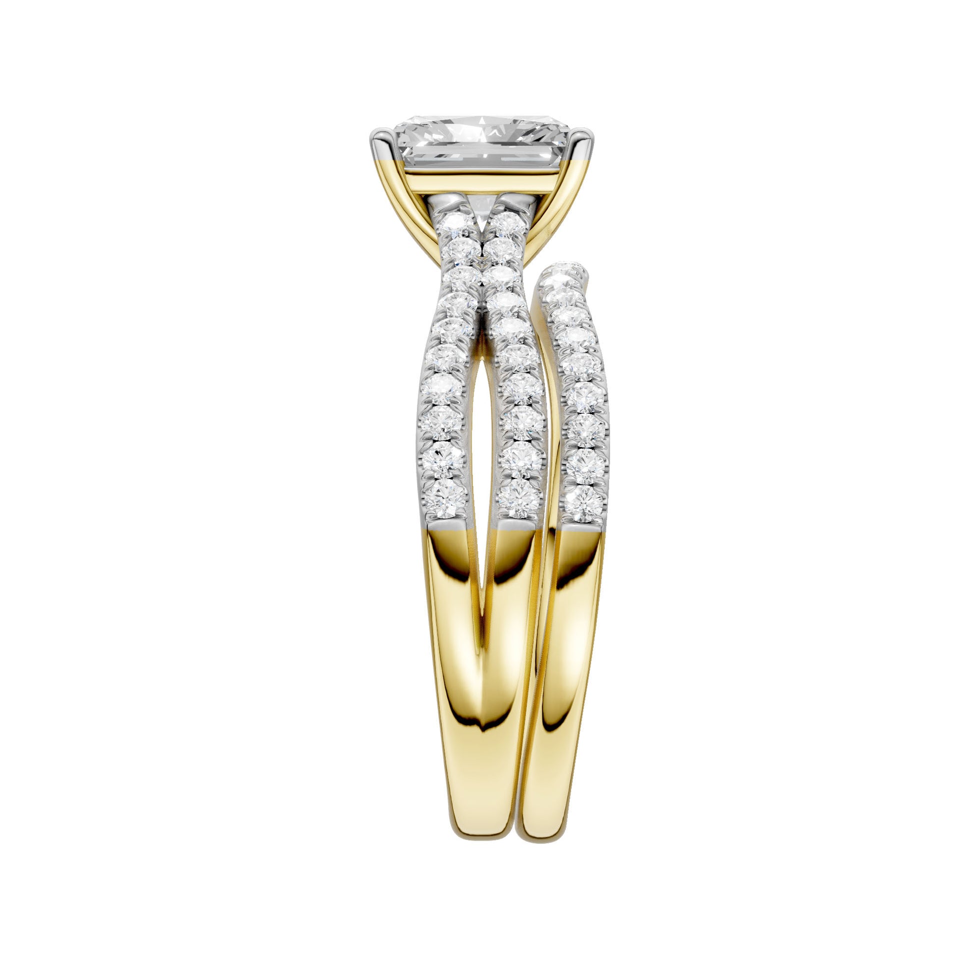 14K 1.40CT Lab Grown Diamond Bridal Set