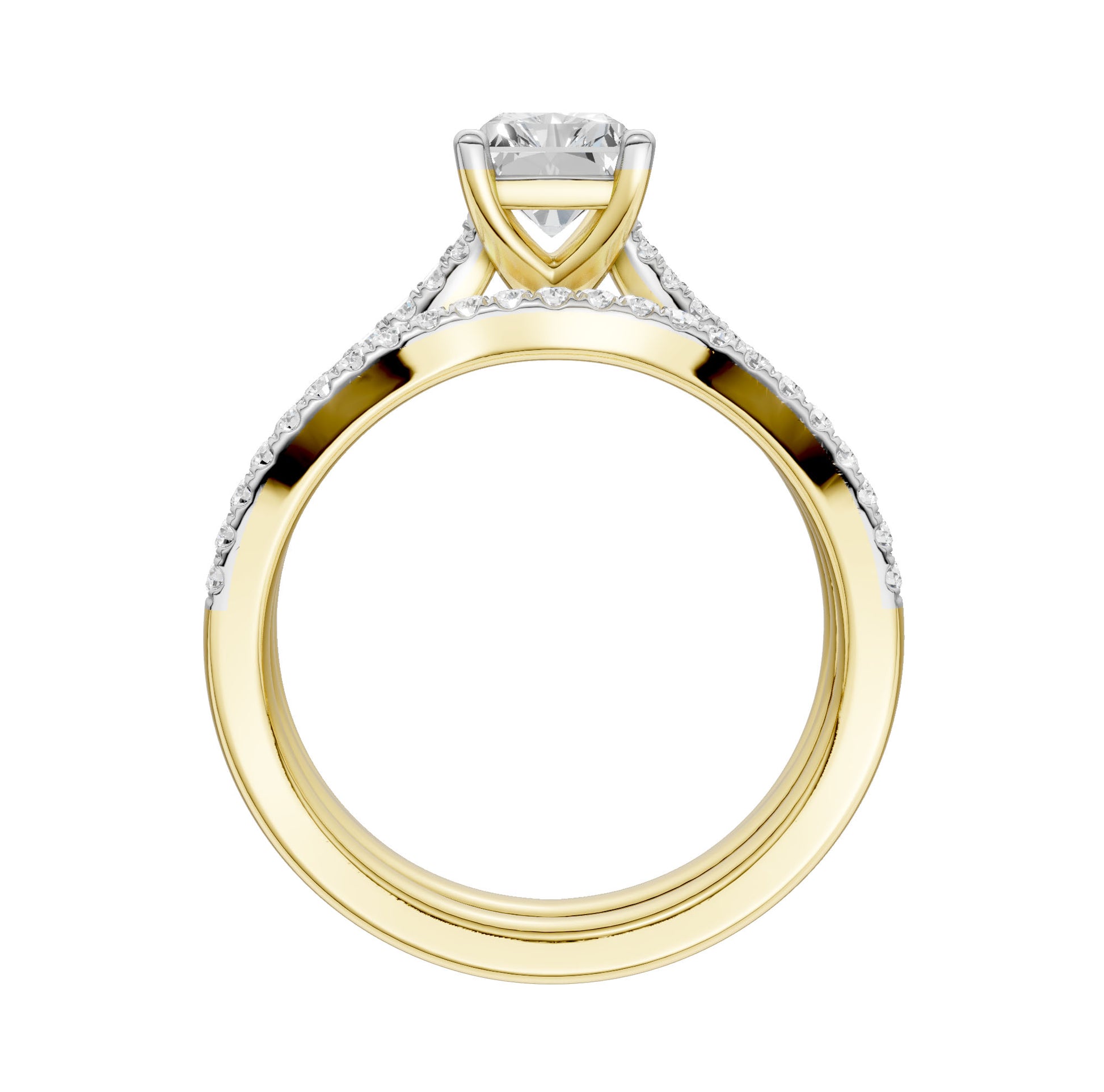 14K 1.40CT Lab Grown Diamond Bridal Set
