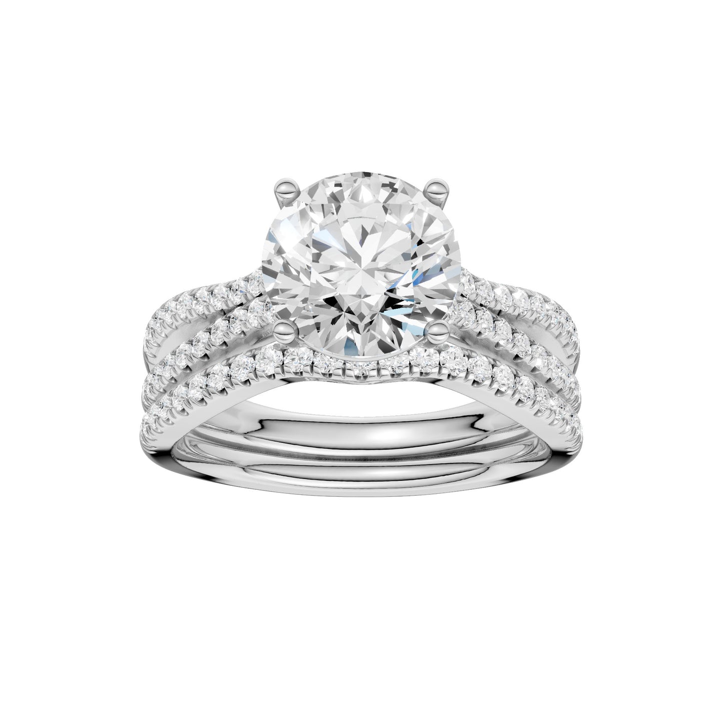 14K 2.40CT Lab Grown Diamond Bridal Set