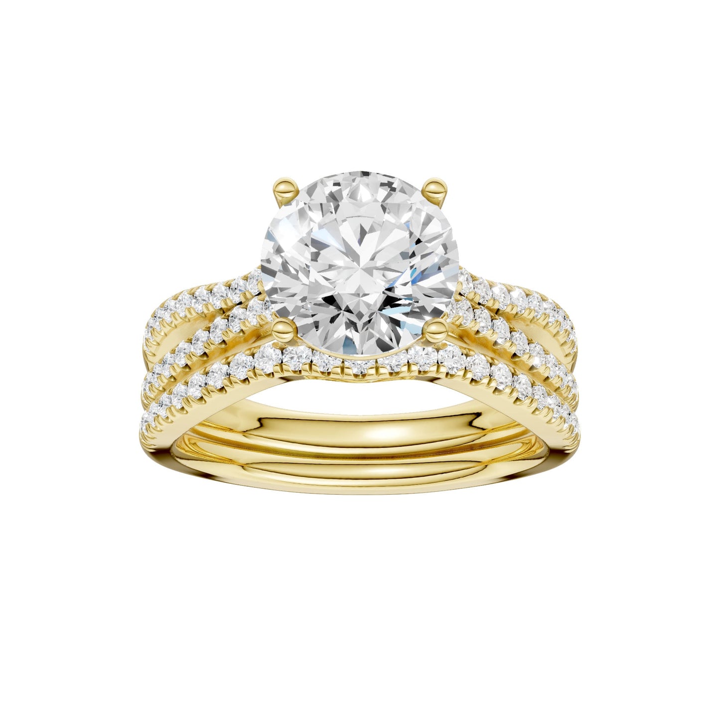 14K 2.40CT Lab Grown Diamond Bridal Set