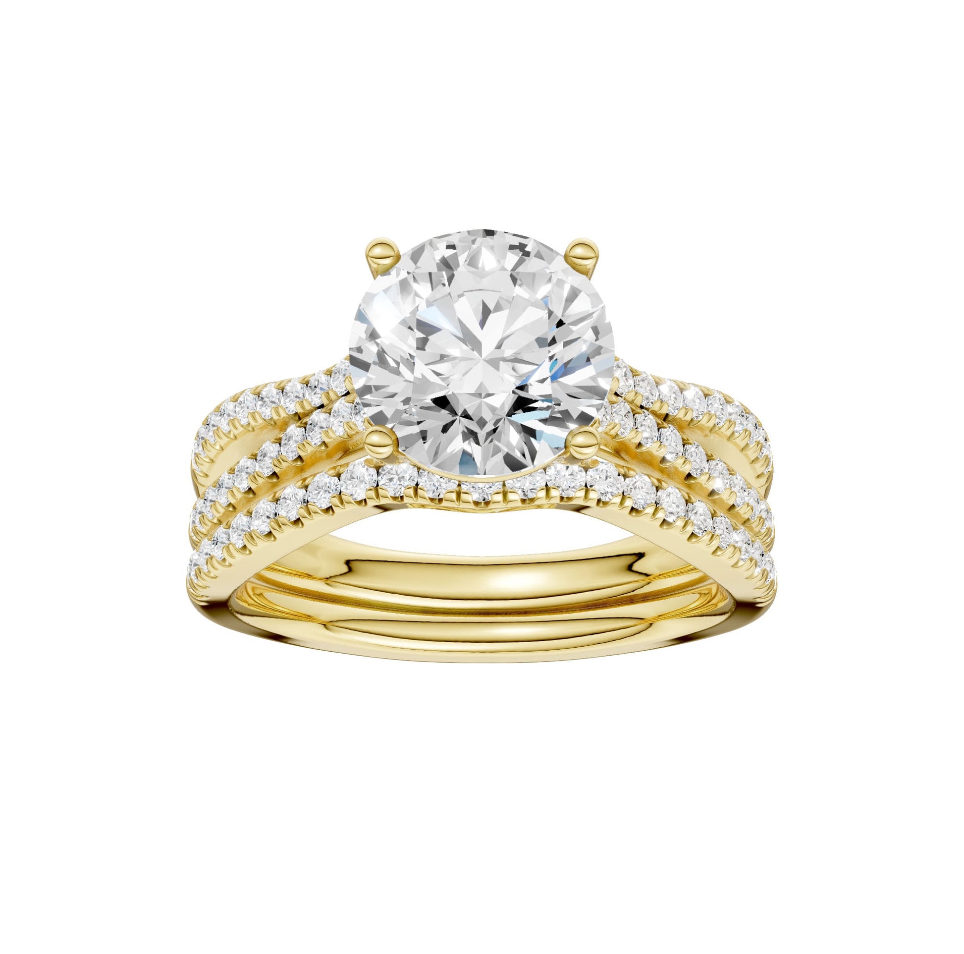 14K 2.40CT Lab Grown Diamond Bridal Set