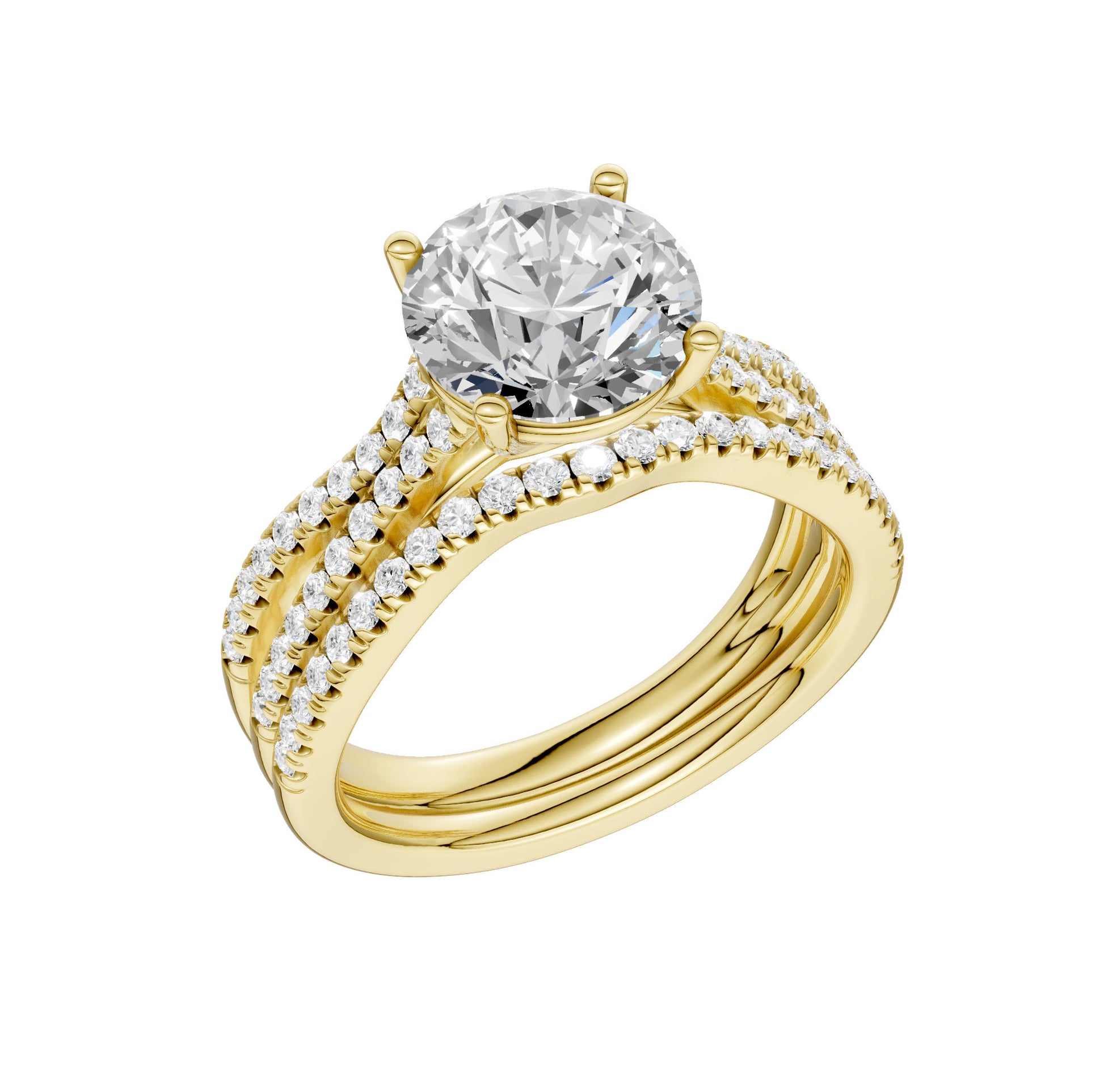 14K 2.40CT Lab Grown Diamond Bridal Set