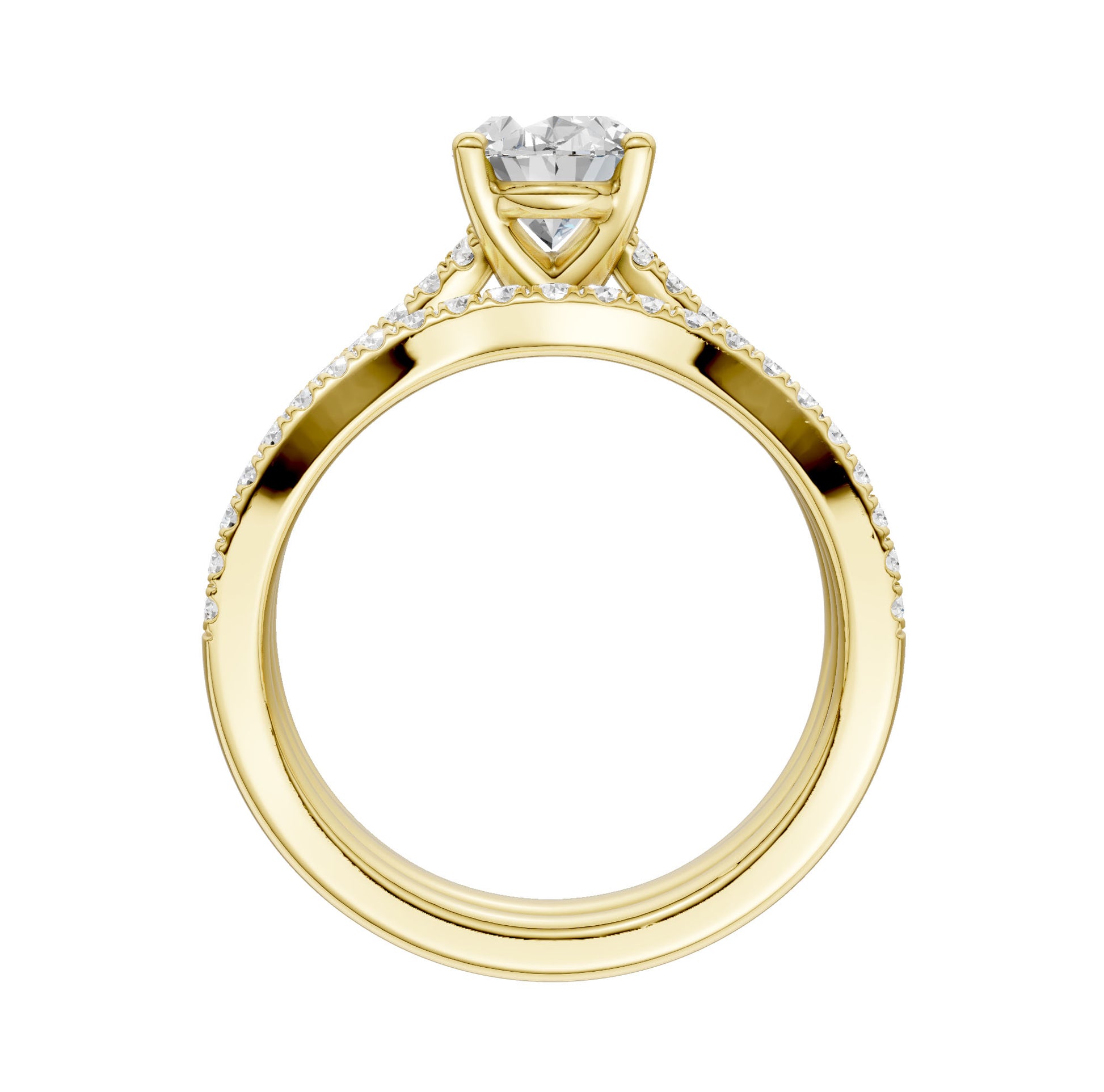 14K 1.40CT Lab Grown Bridal Set