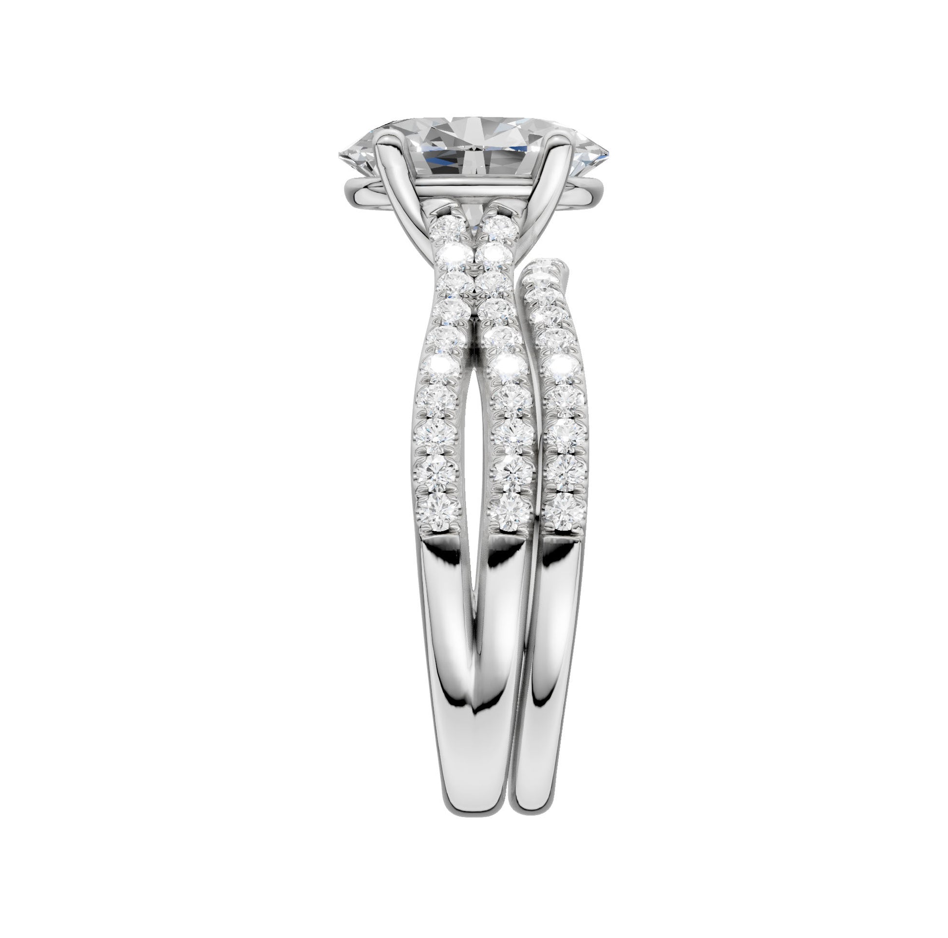 14K 1.40CT Lab Diamond Bridal Set