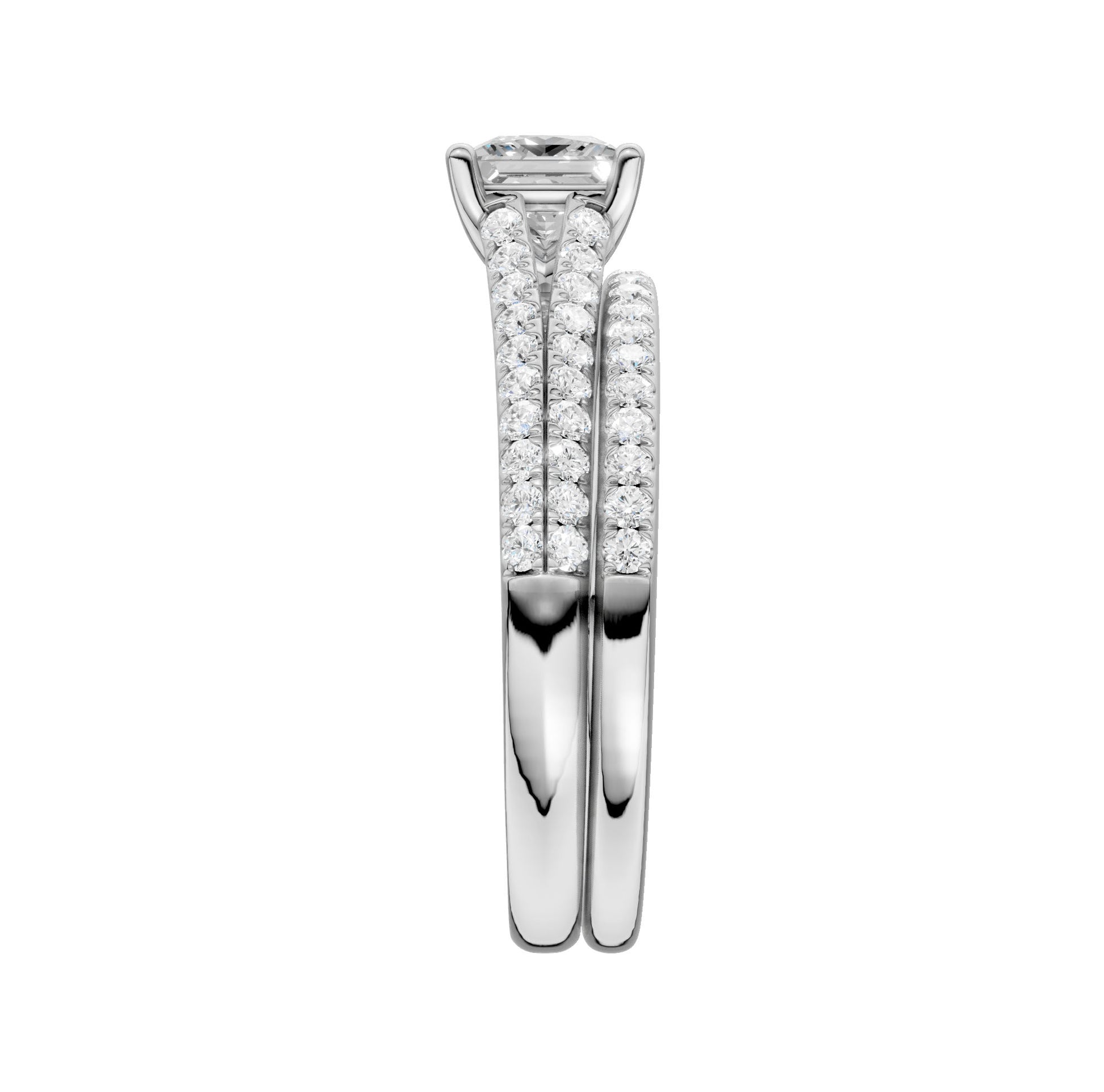 Certified Lab Grown 14K 1.40CT Diamond Bridal Set