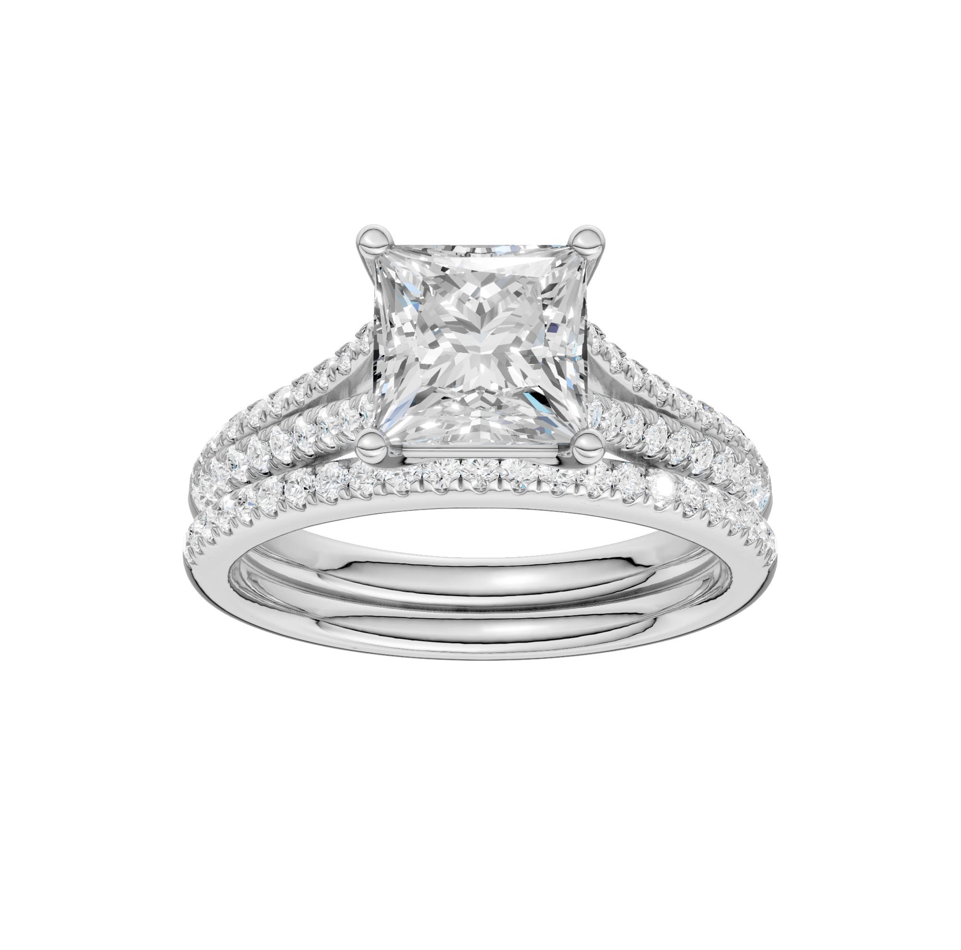 Certified Lab Grown 14K 2.40CT Diamond Bridal Set