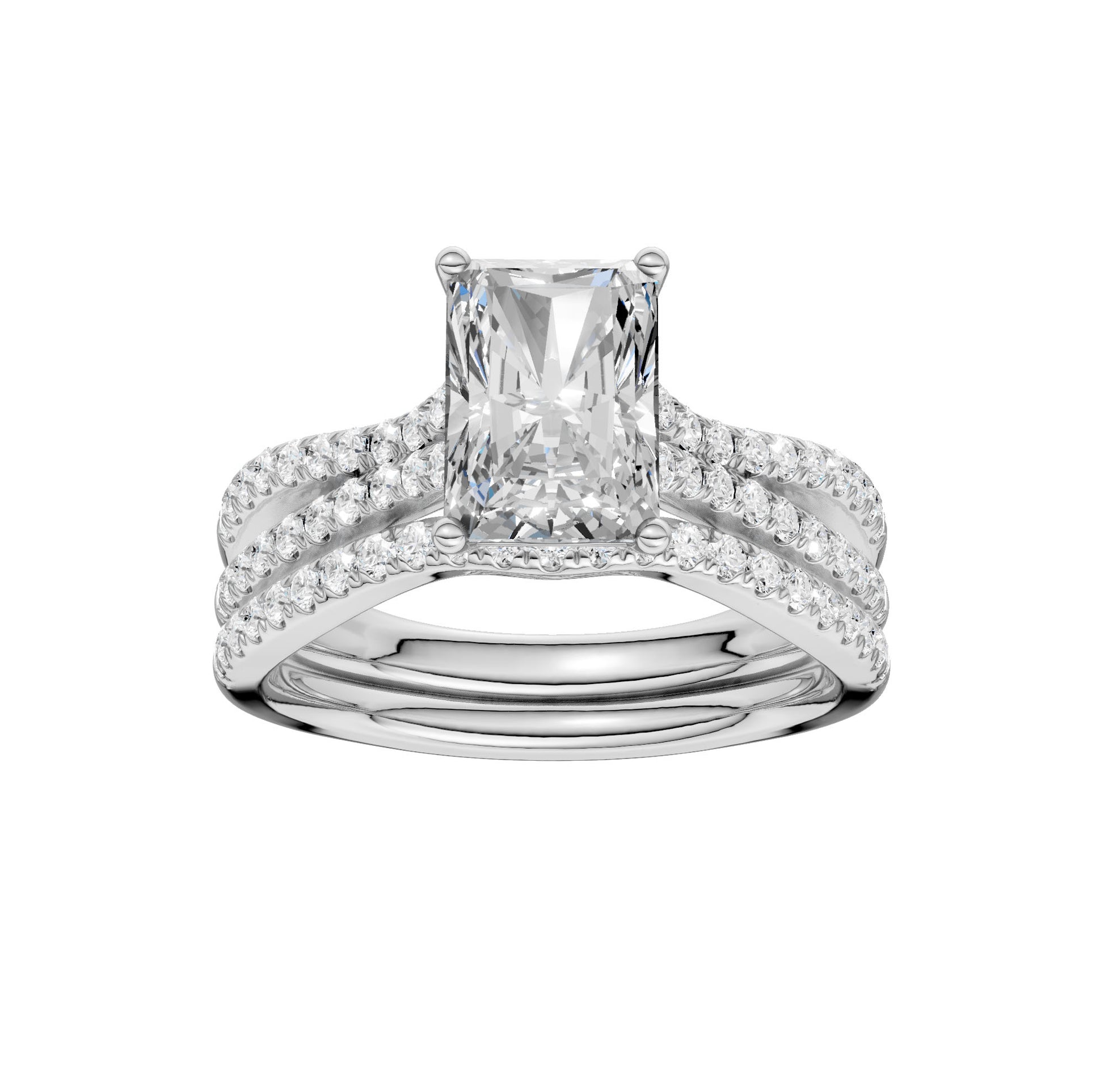 14K 2.40CT Lab Grown Diamond Bridal Set