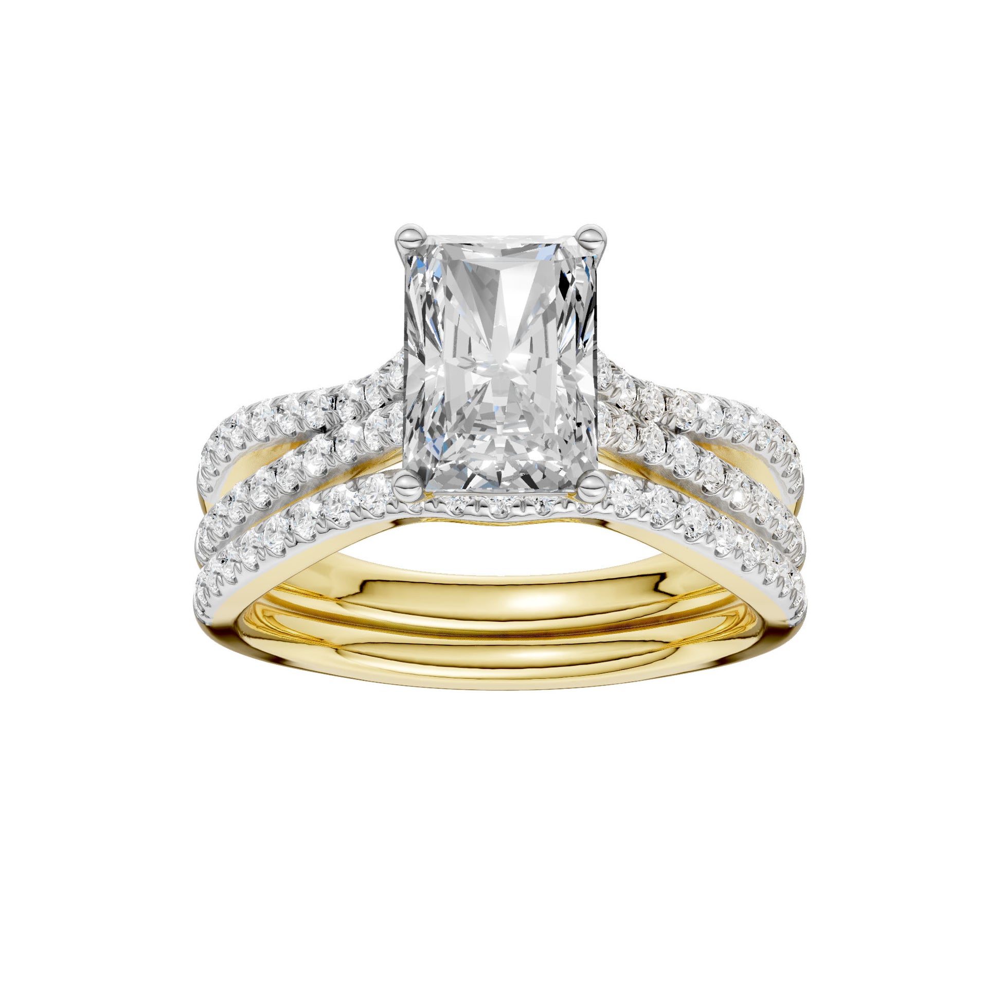 14K 2.40CT Lab Grown Diamond Bridal Set