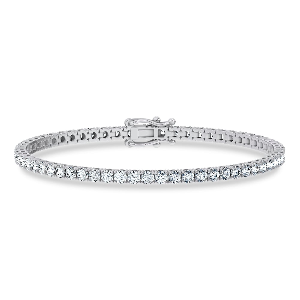 14K 4.98CT Certified Lab Grown Tennis Bracelet