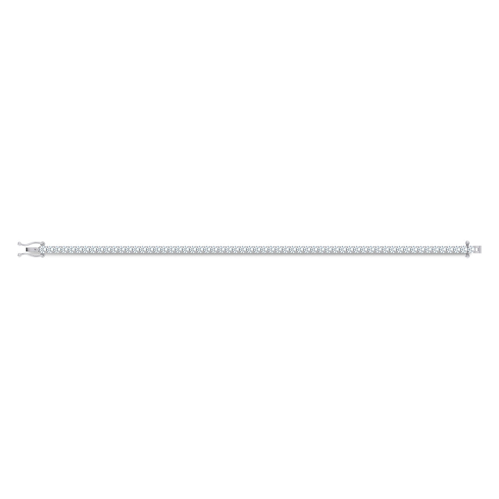 14K 4.98CT Certified Lab Grown Tennis Bracelet