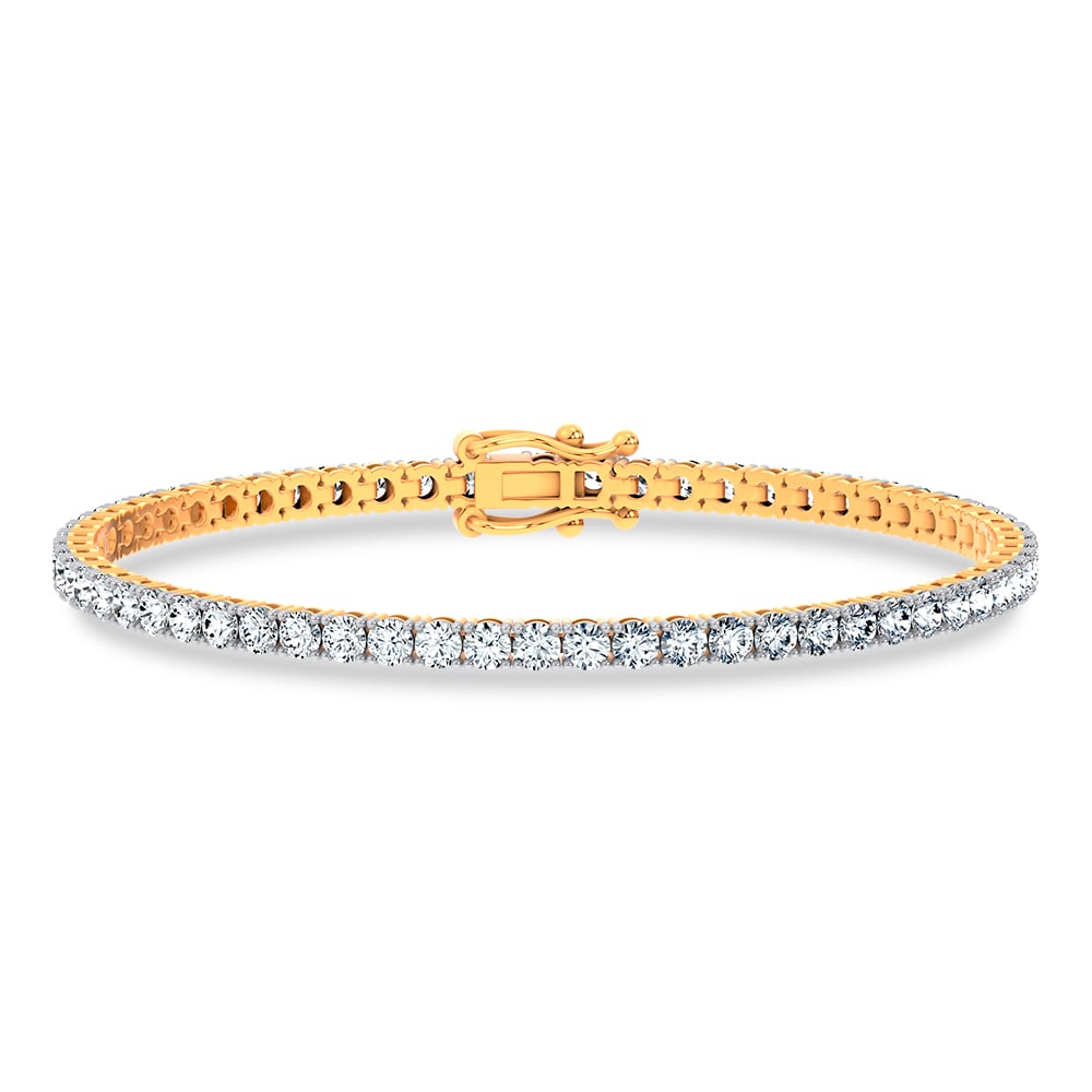 14K 4.98CT Certified Lab Grown Tennis Bracelet