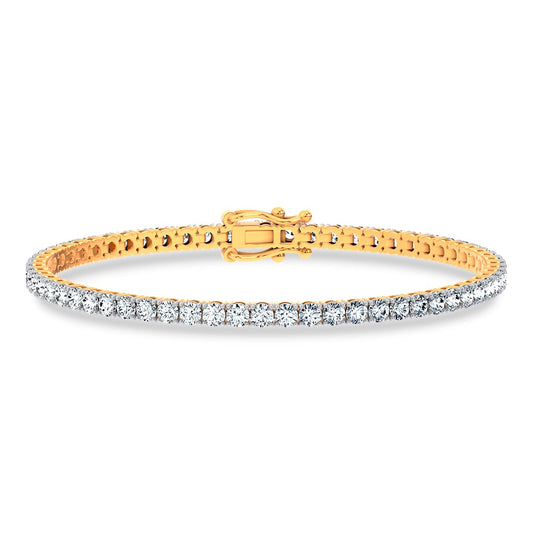 14K 4.98CT Certified Lab Grown Tennis Bracelet