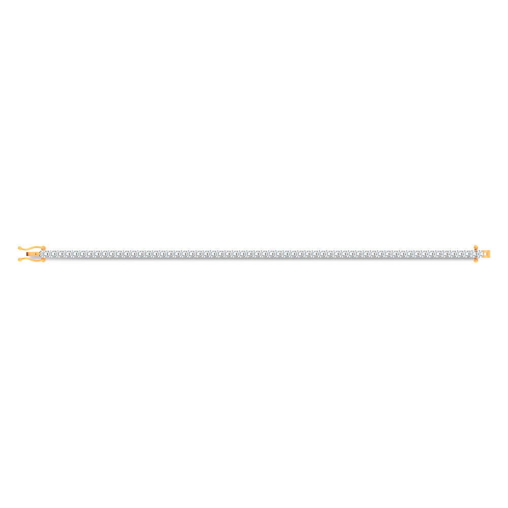 14K 4.98CT Certified Lab Grown Tennis Bracelet