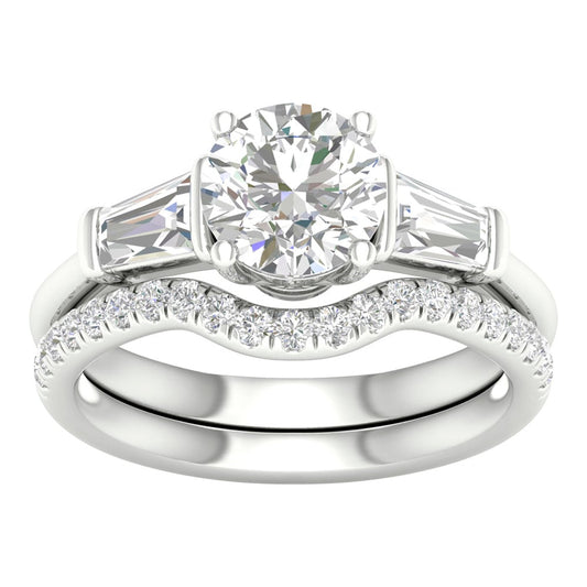14K 2.15CT Lab Grown Bridal Set