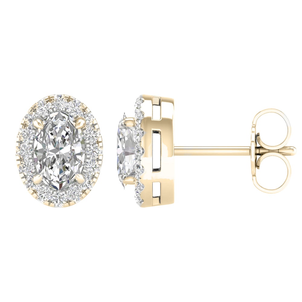 14K 1.15CT Certified Lab Grown Diamond Earrings ( Igi Certified )
