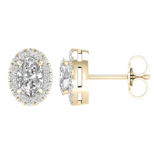 14K 1.15CT Certified Lab Grown Diamond Earrings ( Igi Certified )
