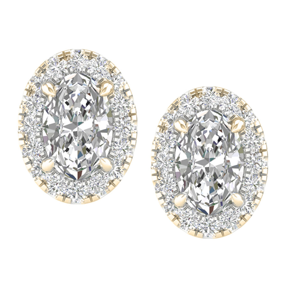 14K 1.15CT Certified Lab Grown Diamond Earrings ( Igi Certified )