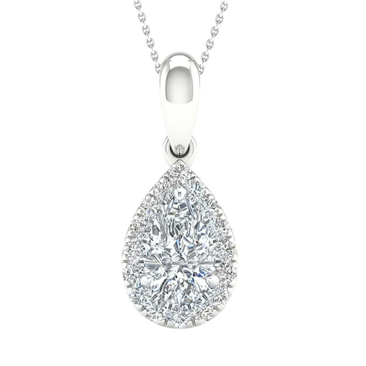 14K 0.60CT Certified Lab Grown Diamond Pendant ( Igi Certified )