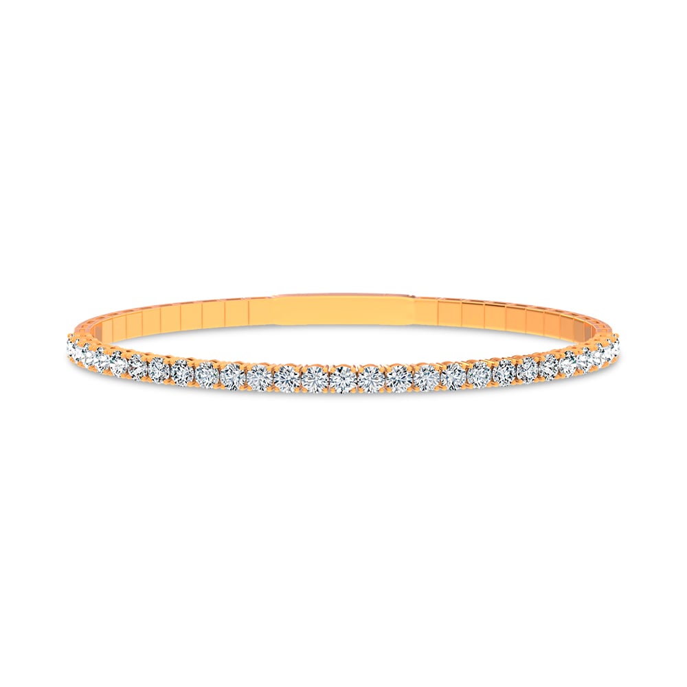 14K 3.00CT Lab Grown Diamond Bangle