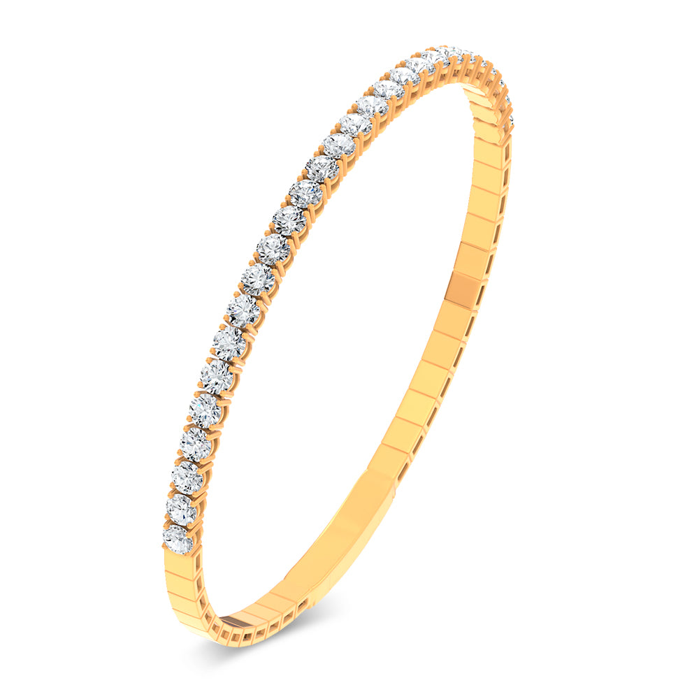 14K 3.00CT Lab Grown Diamond Bangle