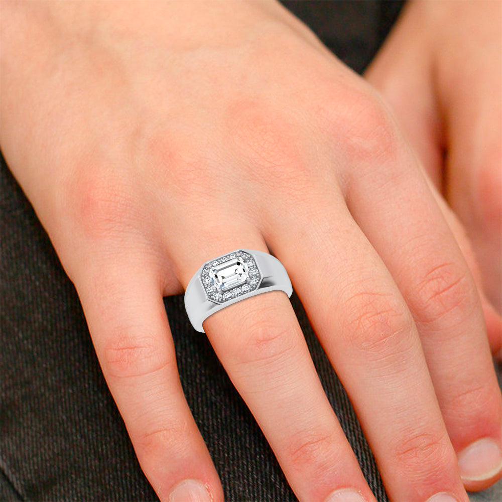 14K 1.98CT Certified Lab Grown Mens Ring