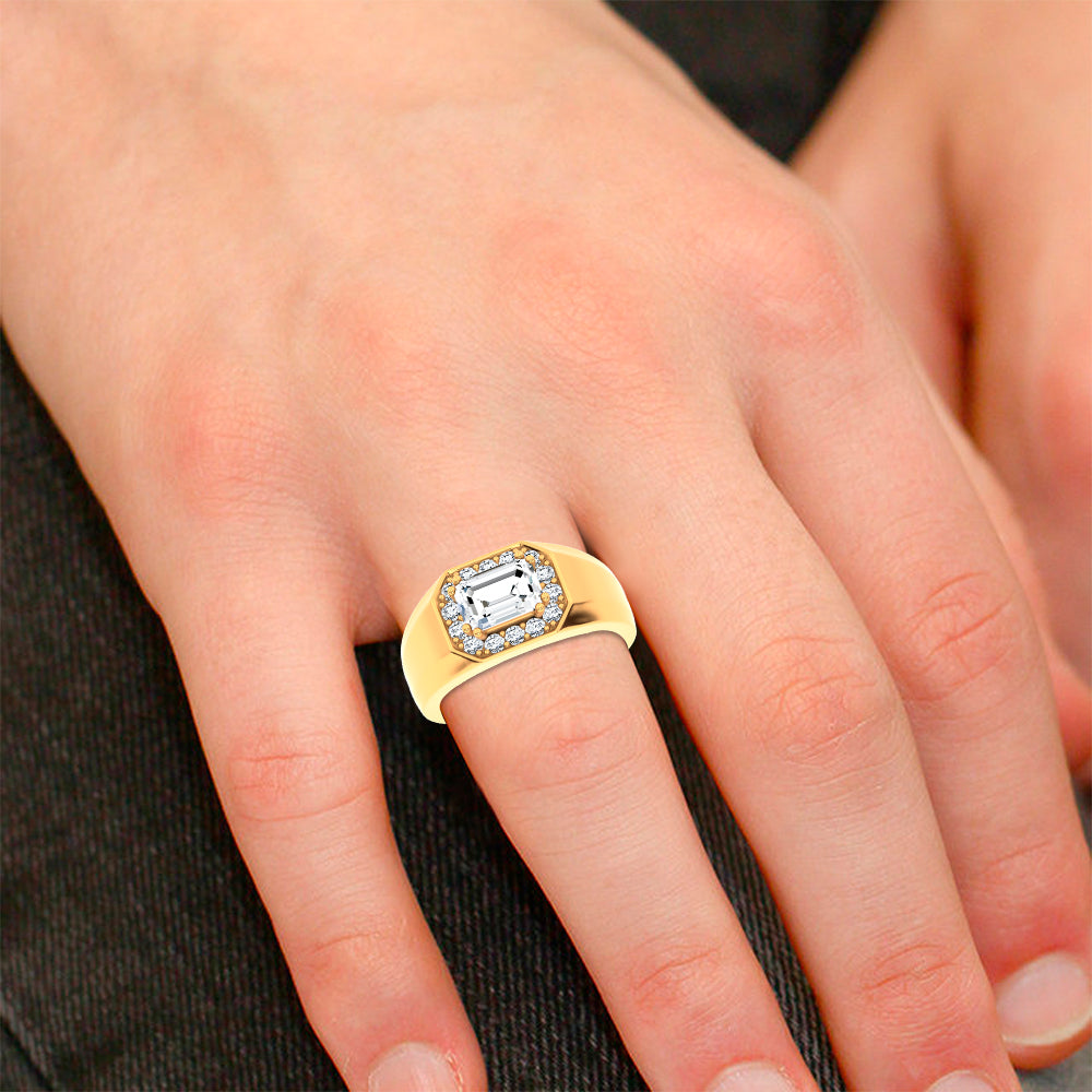 14K 1.98CT Certified Lab Grown Mens Ring