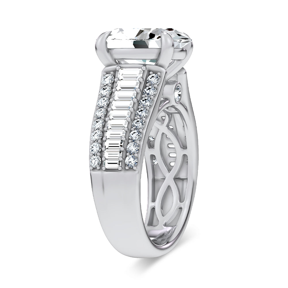 14K 4.00CT Certified Lab Grown Engagement Ring